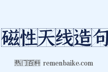 磁性天线造句是什么意思的图片
